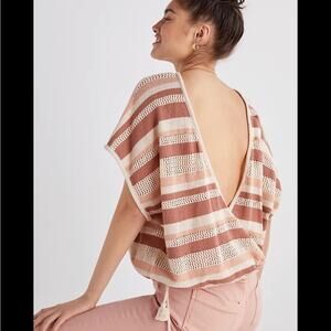 Anthropologie striped knit poncho